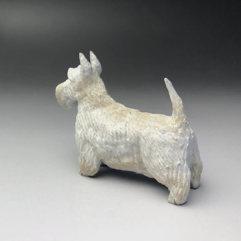 ミニチュア犬フィギュア スコティッシュテリア 白 ウィートン