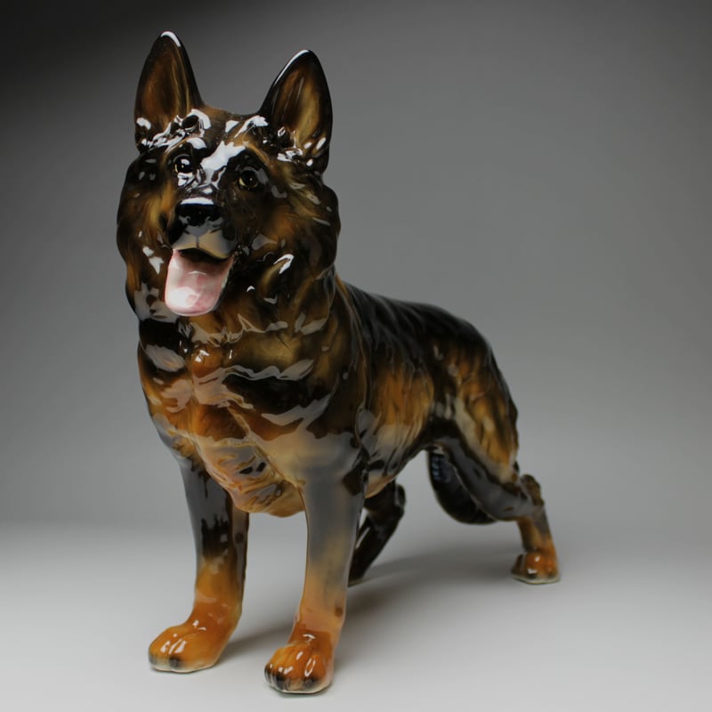 陶器犬置物 ジャーマンシェパード 大 ブラックタン | Haniibaaz 陶器犬置物 ジャーマンシェパード 大 ブラックタン | Haniibaaz