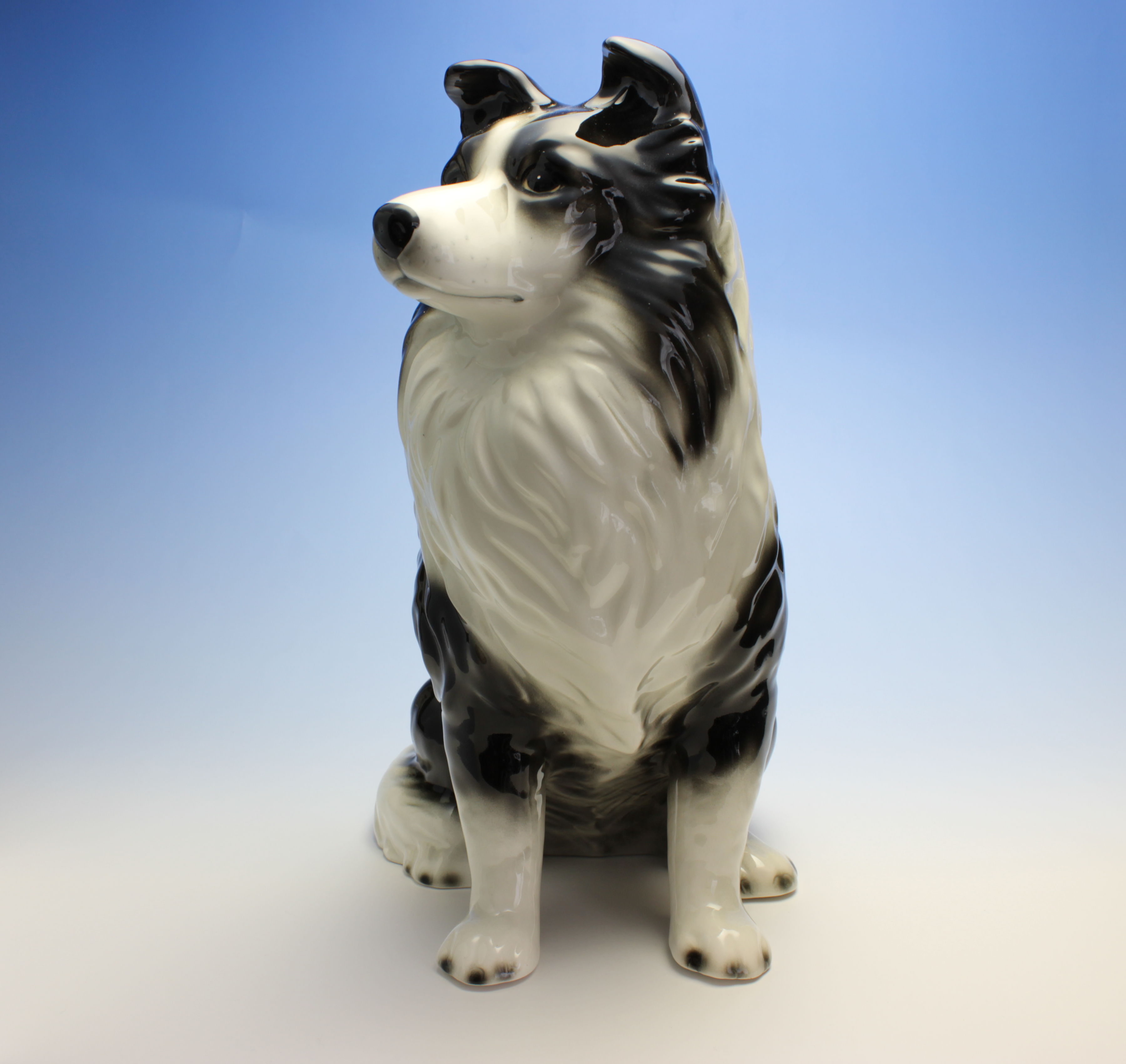 陶器犬置物 ボーダーコリー 大 屋内用 | Haniibaaz