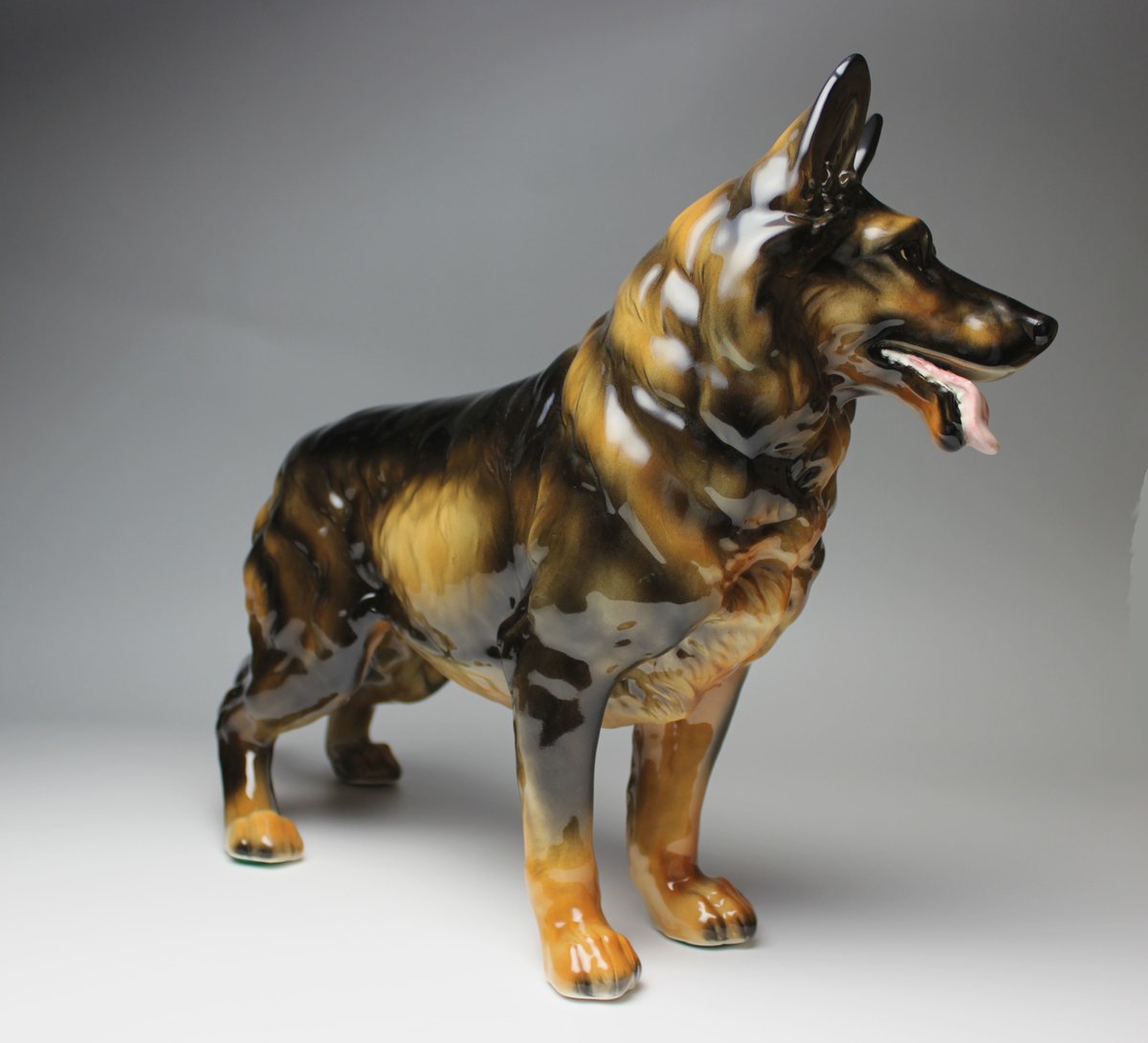 定価28000円】シェパード 陶器製置物 犬の置物 Lサイズ