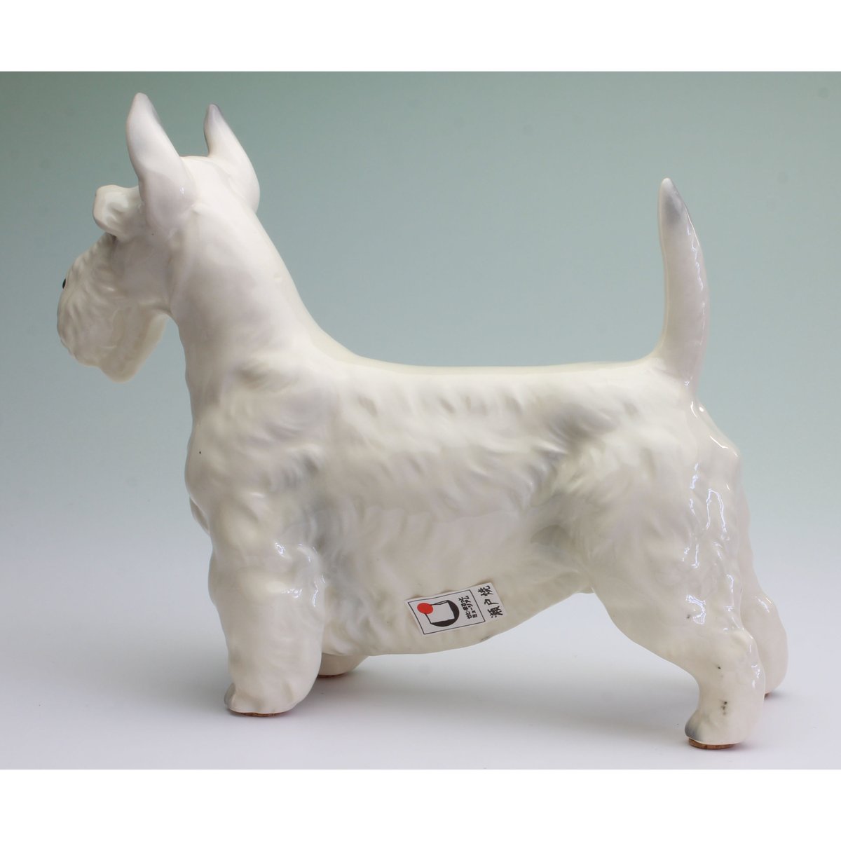 陶器犬置物 スコティッシュテリア 白 小 | Haniibaaz