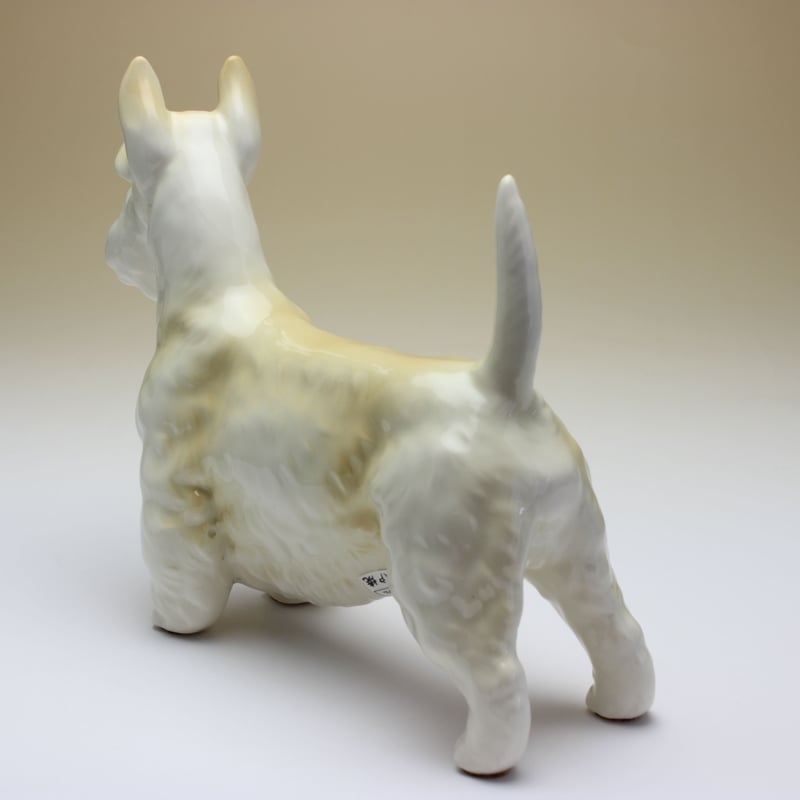 陶器犬置物 スコティッシュテリア ウイートン 小麦 小 | Haniibaaz