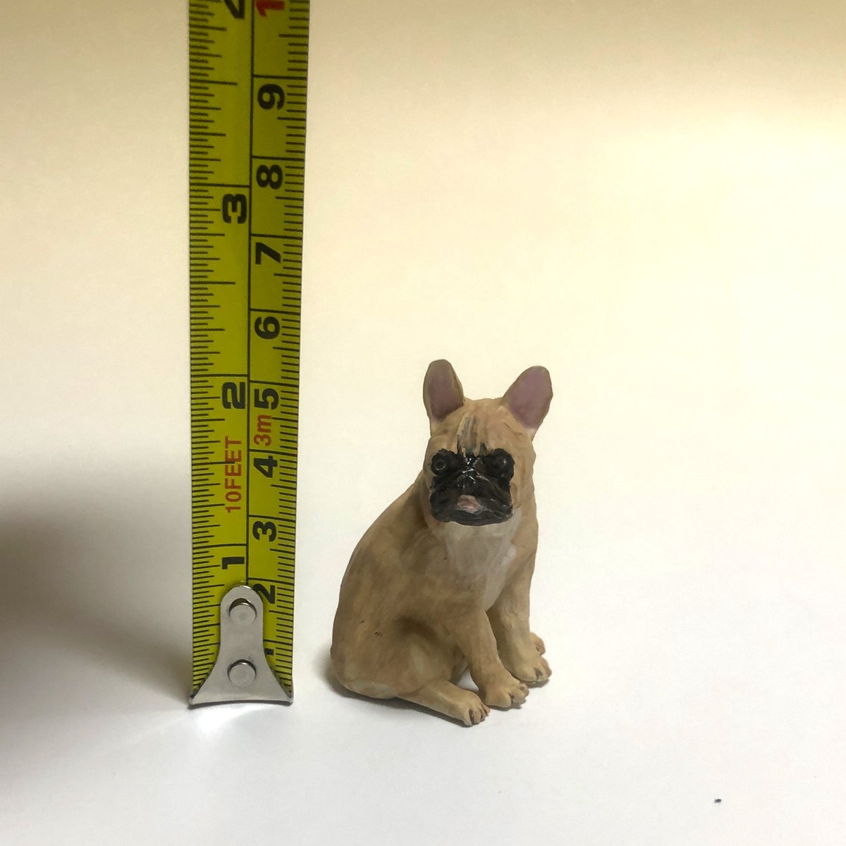 ミニチュア犬フィギュア フレンチブルドック フォーン 樹脂製 犬置物