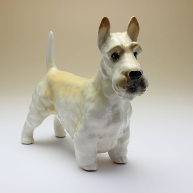 陶器犬置物 スコティッシュテリア ウイートン 小麦 小 | Haniibaaz