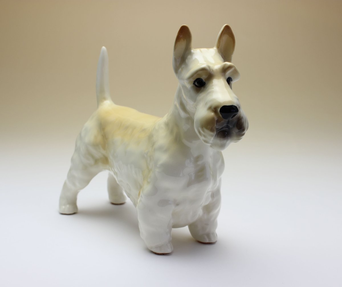 陶器犬置物 スコティッシュテリア ウイートン 小麦 小 | Haniibaaz