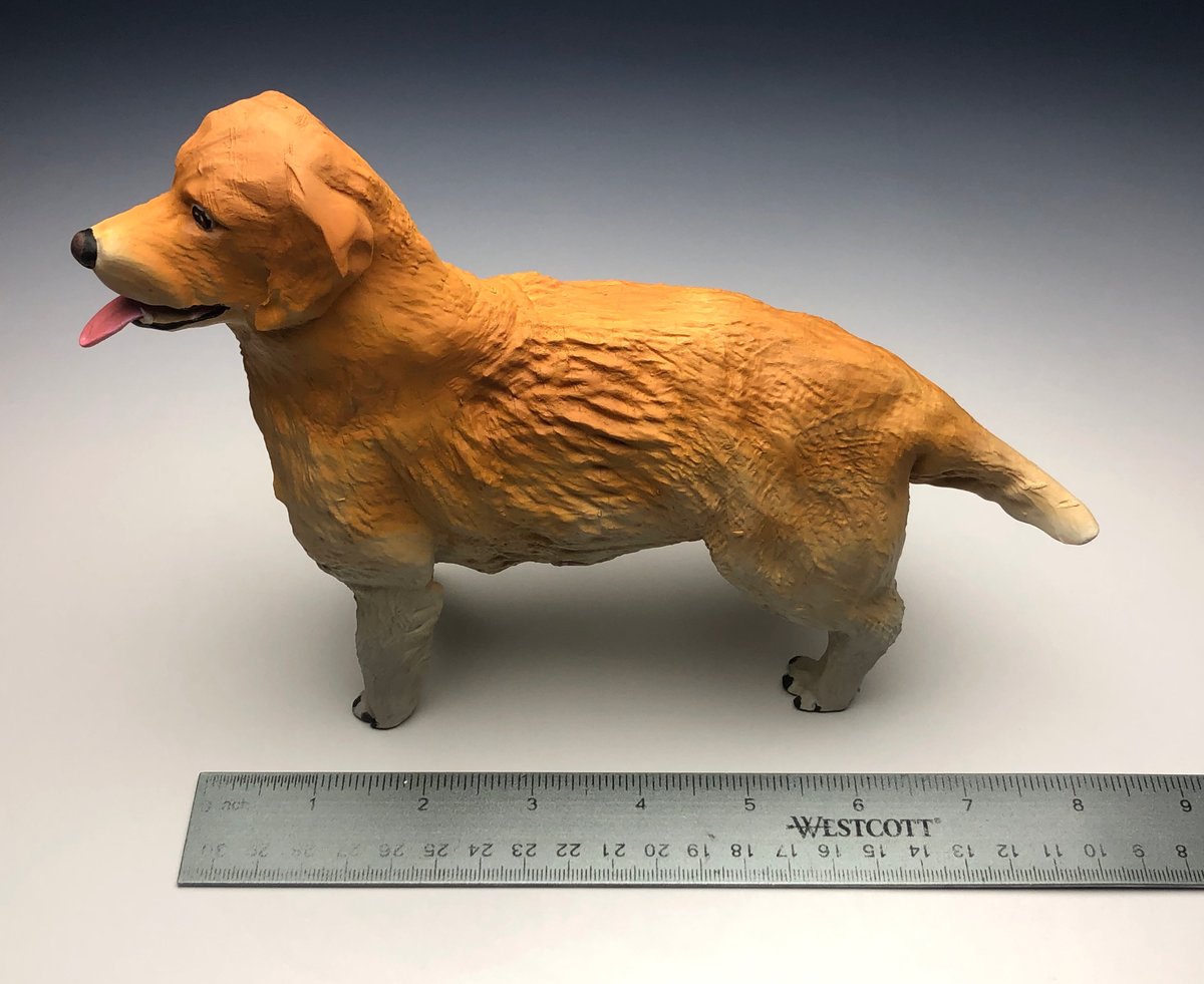 樹脂製 犬置物 ゴールデンレトリバー ドッグフィギュア レジン