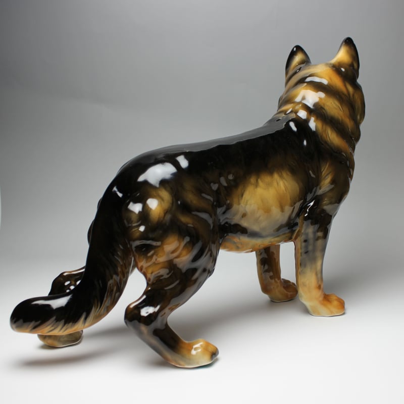 陶器犬置物 ジャーマンシェパード 大 ブラックタン | Haniibaaz 陶器犬置物 ジャーマンシェパード 大 ブラックタン | Haniibaaz