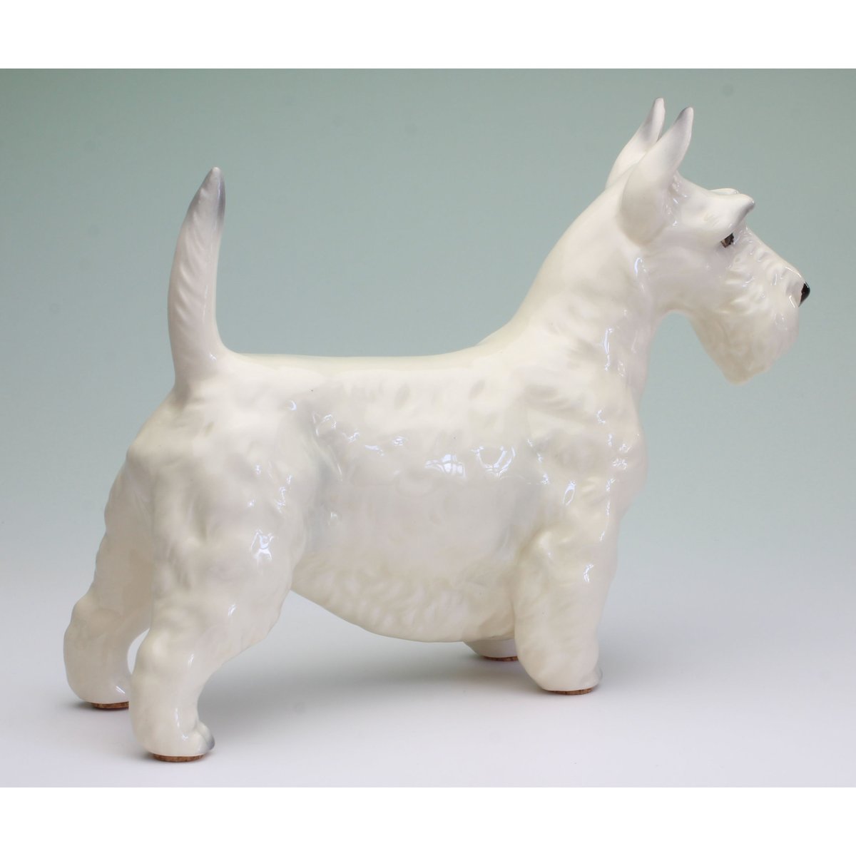 陶器犬置物 スコティッシュテリア 白 小 | Haniibaaz