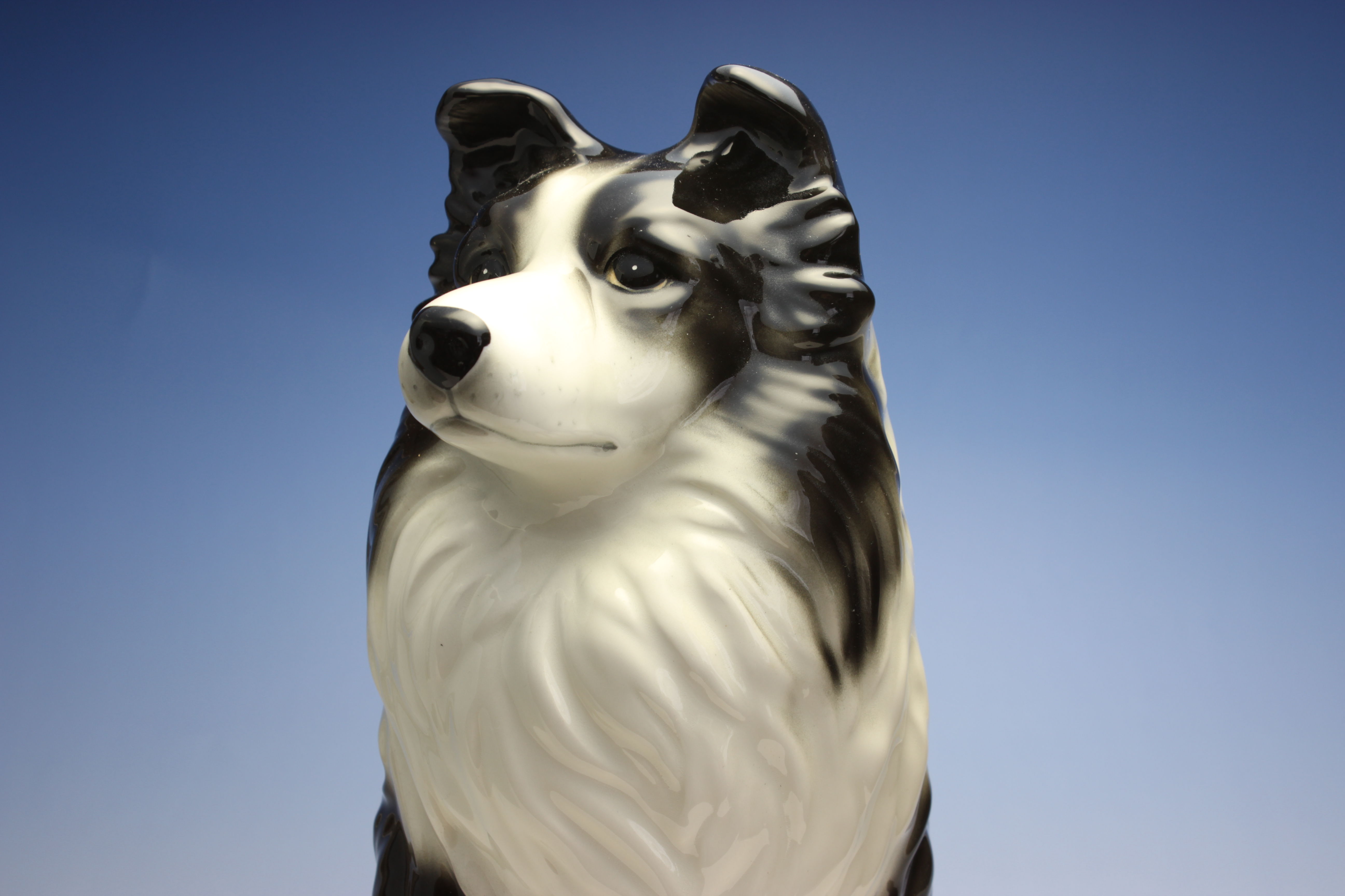 大型　コリー犬　陶器　置物 original