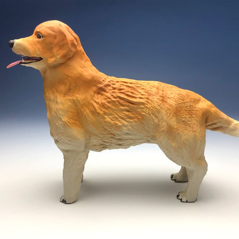 樹脂製 犬置物 ゴールデンレトリバー ドッグフィギュア レジン 樹脂製 犬置物 ゴールデンレトリバー ドッグフィギュア レジン