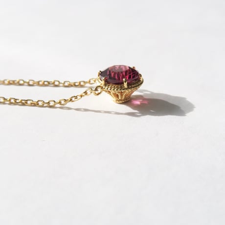 ロードライトガーネット 6mm ダンデライオンカット necklace