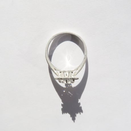 白水晶 6mm ゆきんこカット Ring＃11