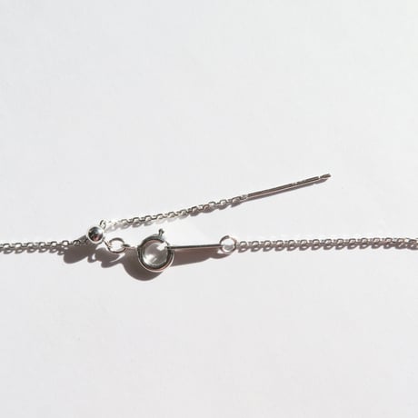 【necklace】　グリーンガーデンクォーツ 8.5mm さくらシェイプカット