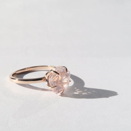 ローズクォーツ 8.5mm さくらシェイプ Ring＃11