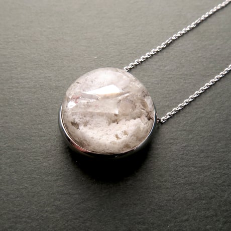 【necklace】　貫入水晶ホワイトガーデンクォーツ