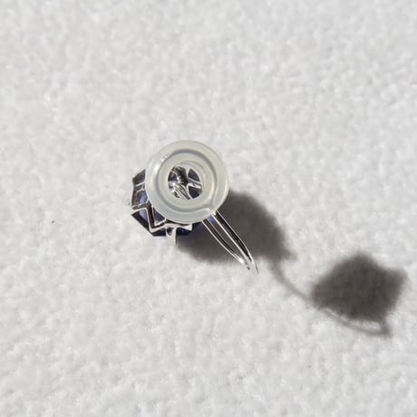 【earring】　アイオライト　7mm　アトリアカット　片耳