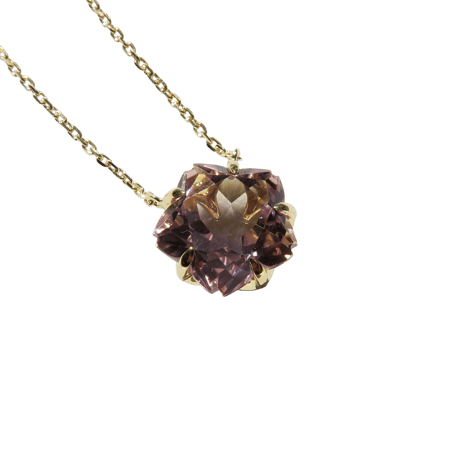 【necklace】　アメトリン　10mm　さくらシェイプ