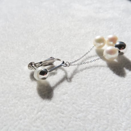 【 earring】　アコヤパール　片耳