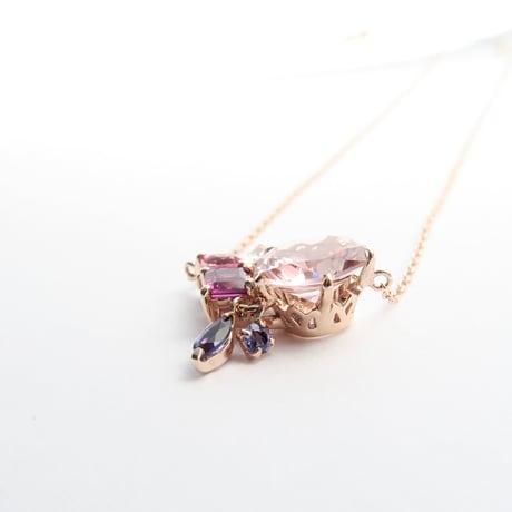 【necklace】　ピンクトルマリン　さくらインカット　気ままにリメイク