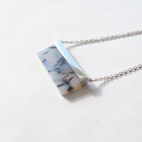 デンドリティックアゲート：シミズ貴石 かんなカット　necklace