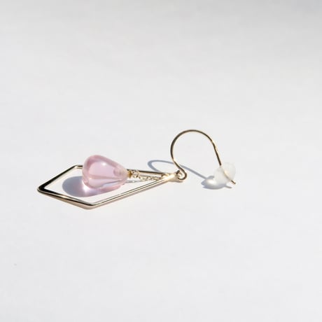 【pierced】　Rinto：ピーチピンクCZ（F-PE-2381)