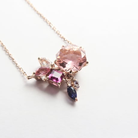 【necklace】　ピンクトルマリン　さくらインカット　気ままにリメイク