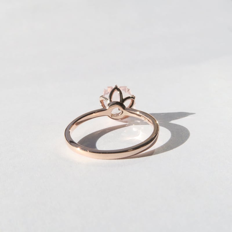 ローズクォーツ 8.5mm さくらシェイプ Ring＃11 | FREESIA