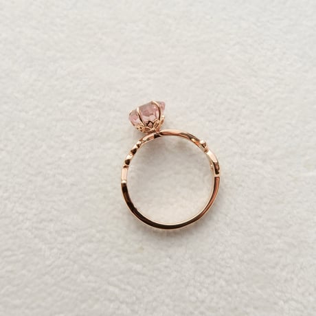 【Ring】　ピンクトルマリン　7mm　さくらシェイプ　＃9