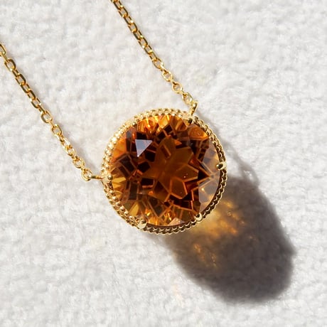 【necklace】　エクストラシトリン 10mm ダンデライオンカット