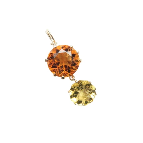 【charm】　エクストラシトリン8ｍｍ+イエローベリル6ｍｍ ダンデライオンカット　気ままにリメイク