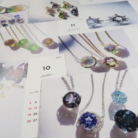 白水晶 8mm ゆきんこカット necklace