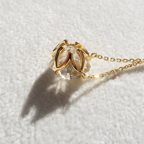 【necklace】　ルチルクォーツ　10mm　さくらシェイプ
