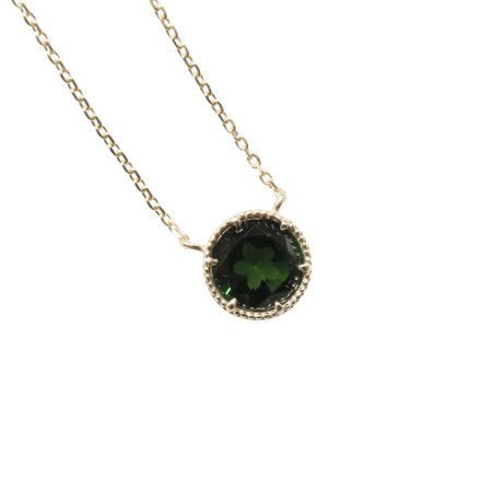 【necklace】　グリーントルマリン　6ｍｍ　さくらインカット