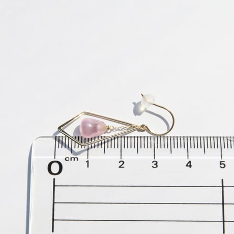 【pierced】　Rinto：ピーチピンクCZ（F-PE-2381)