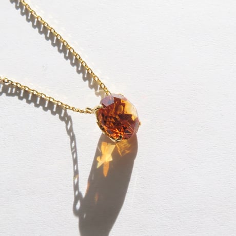 スーパーエクストラシトリン 8mm 10角ダンデライオンカット necklace