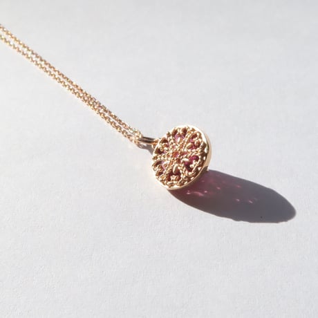 ルベライト 8mm RD型 甲州貴石切子 necklace