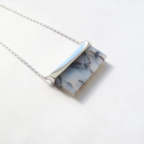 デンドリティックアゲート：シミズ貴石 かんなカット　necklace