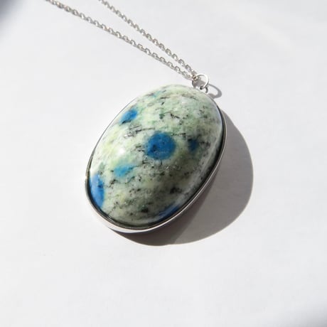 【necklace】　アズライト：シミズ貴石 会長カット