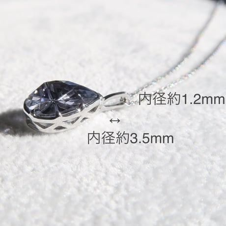 【necklace】　バイカラーゾイサイト PS 甲州貴石切子