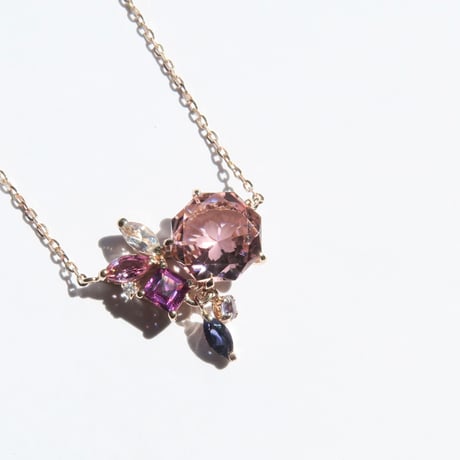 【necklace】　ピンクトルマリン　さくらインカット　気ままにリメイク