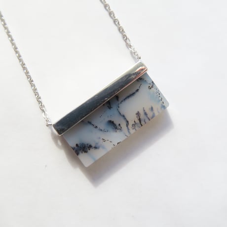 デンドリティックアゲート：シミズ貴石 かんなカット　necklace