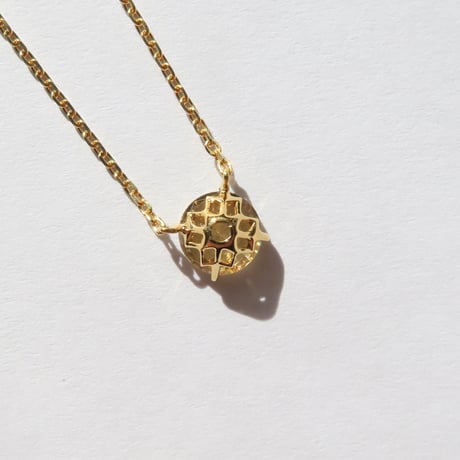 【necklace】　イエロージルコン　6mm　クローバーインカット