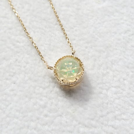 【necklace】　メキシコパール　RD型　甲州貴石切子
