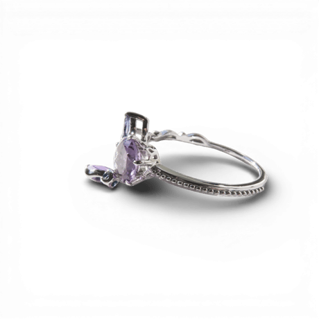 【Ring】　アメジスト　6mm　さくらインカット　＃11