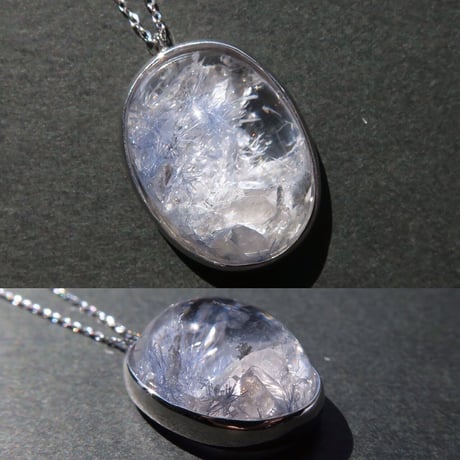 デュモルチェライト+クォーツインクォーツ　necklace