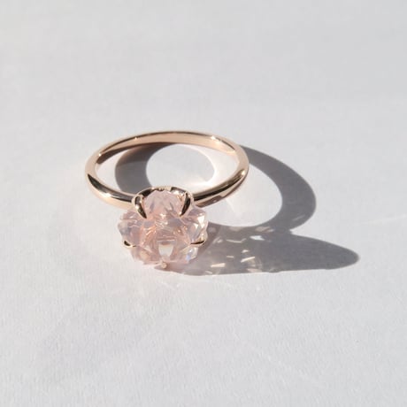ローズクォーツ 8.5mm さくらシェイプ Ring＃11