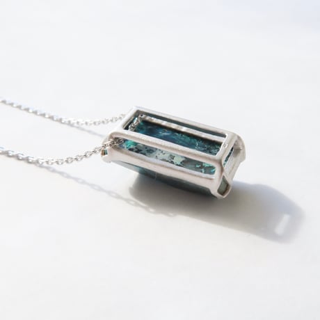 クリソコーラ：シミズ貴石 かんなカット　necklace