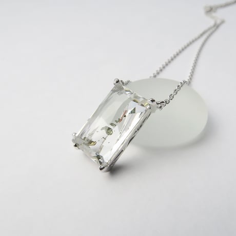 【necklace】　パイライトインクォーツ　かんなカット