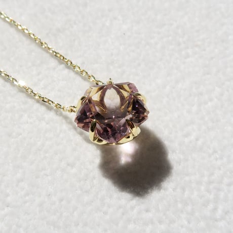 【necklace】　アメトリン　10mm　さくらシェイプ