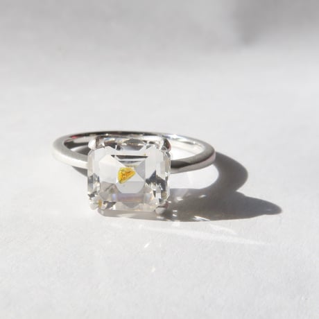 【Ring】　オイルインクォーツ　7×8mm　オクタゴン　＃11